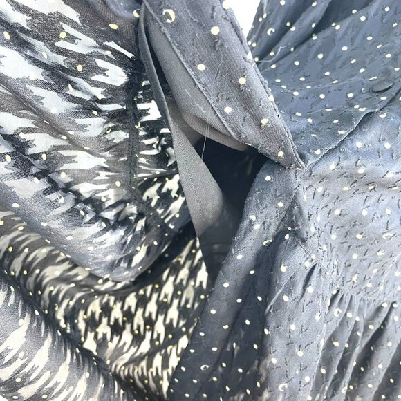 Vintage Cacharel Paris Polka Dot Midi Dress – Size 90 (M), Black with Ivory Dots - Picture 6 of 15